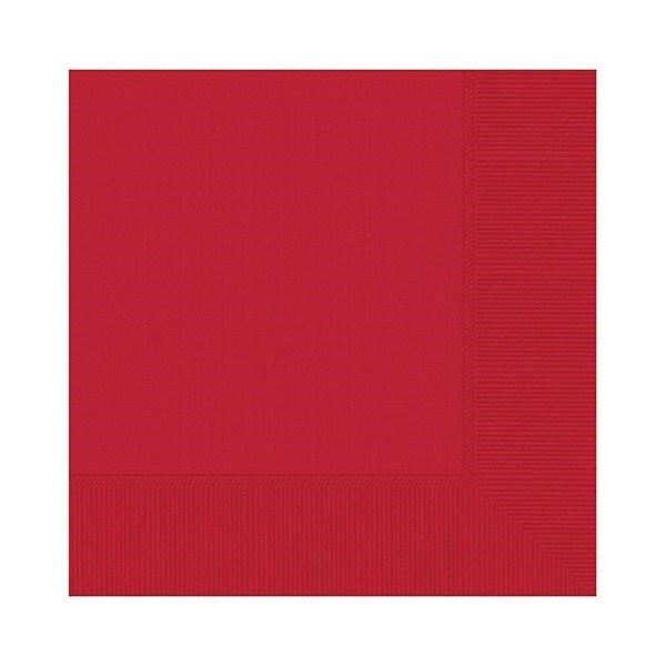 20 Apple Red Party Napkins - single