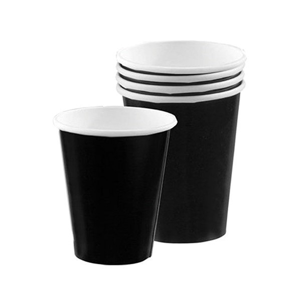 Black Party Cups - Paper - single