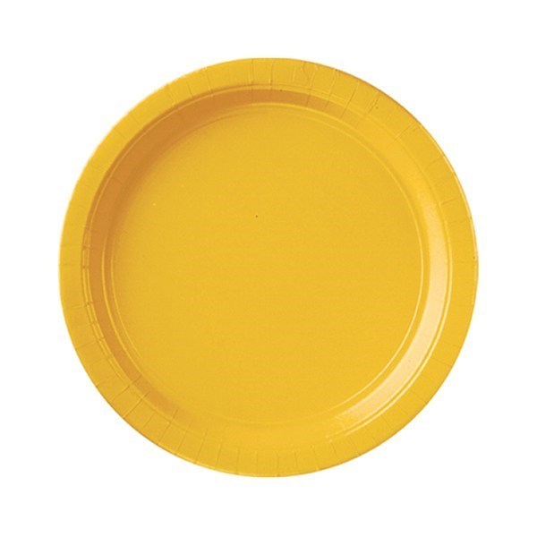 Yellow Paper Plates - 20 piece