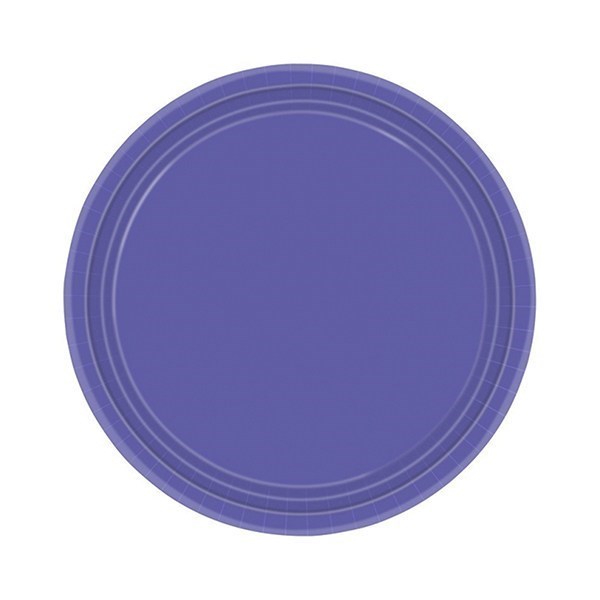 Purple Party Plates - Paper - single