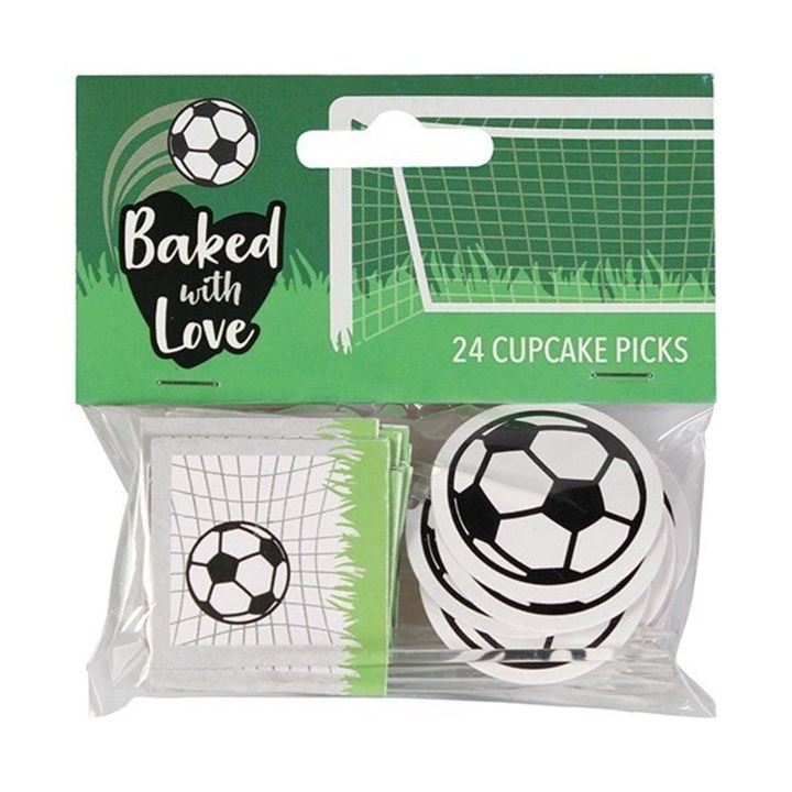 24 Baked with Love Football Decorative Pic - single
