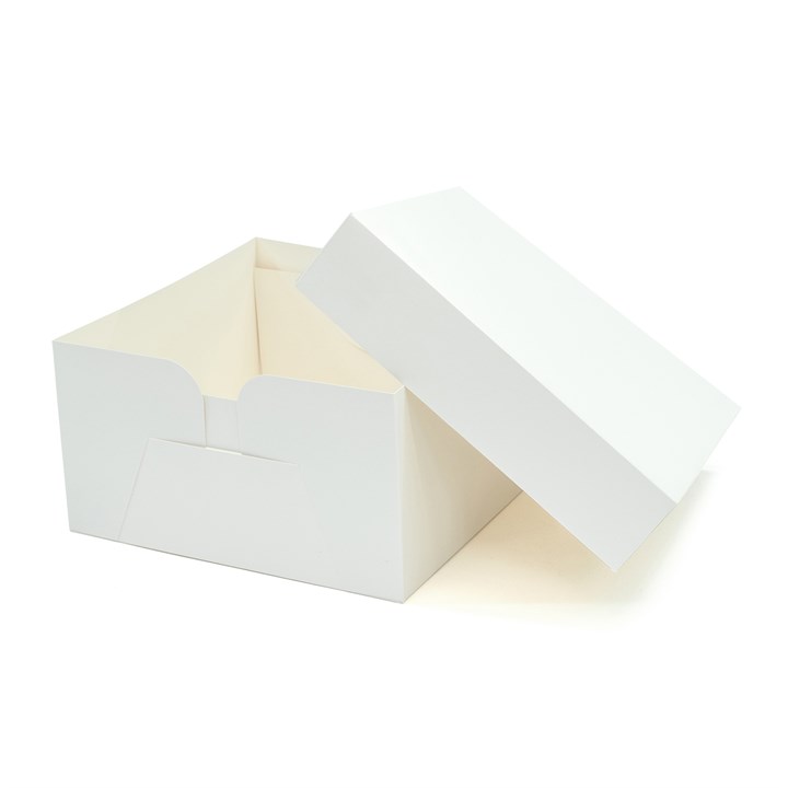 11" Standard White Cake Box & Lid - Single