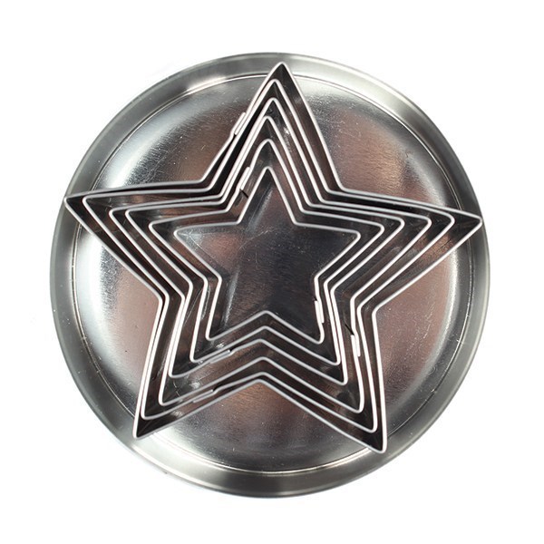 Star Stainless Steel Cutters - 6 Pieces