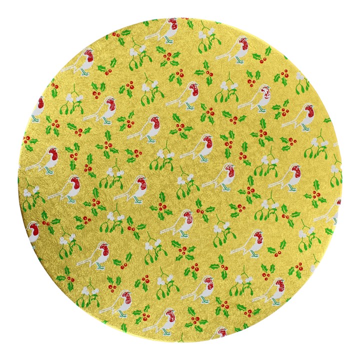 10" Double Thick Round Gold Robin Cake Card 5PK