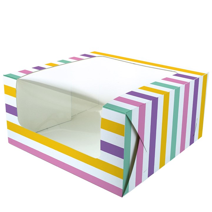 Bold Stripes Cake Box -  10 x 5 - 20pk