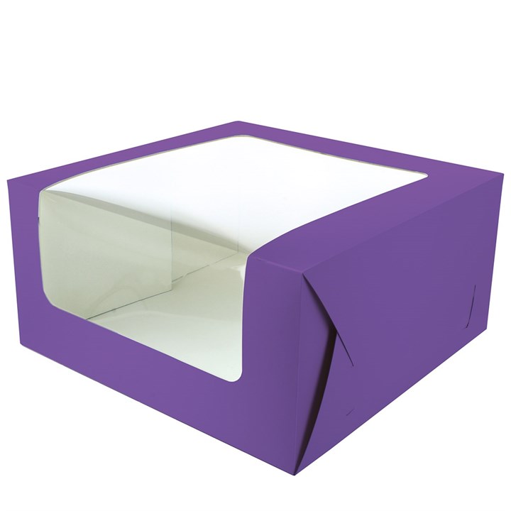 Brights - Purple Cake Box -  10 x 5 - 20pk