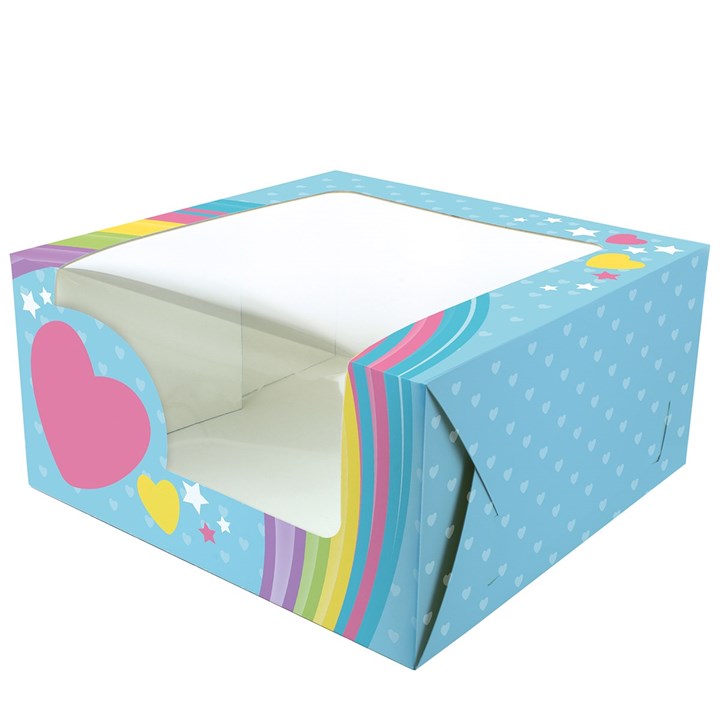 Rainbow Cake Box -  10 x 5 - 20pk