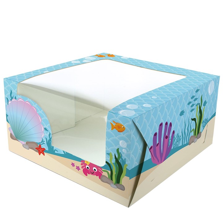 Mermaid Cake Box -  10 x 5 - 20pk