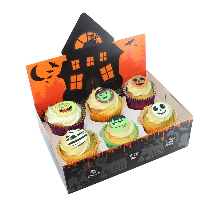 6/12 Cupcake Display Box - Halloween - Single