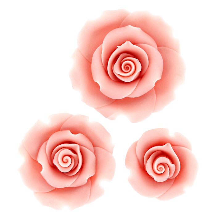 Pink Assorted Sizes SugarSoft® Roses - excl E171