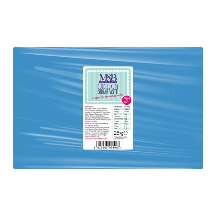 M&B Sugarpaste Blue 4 x 2.5kg