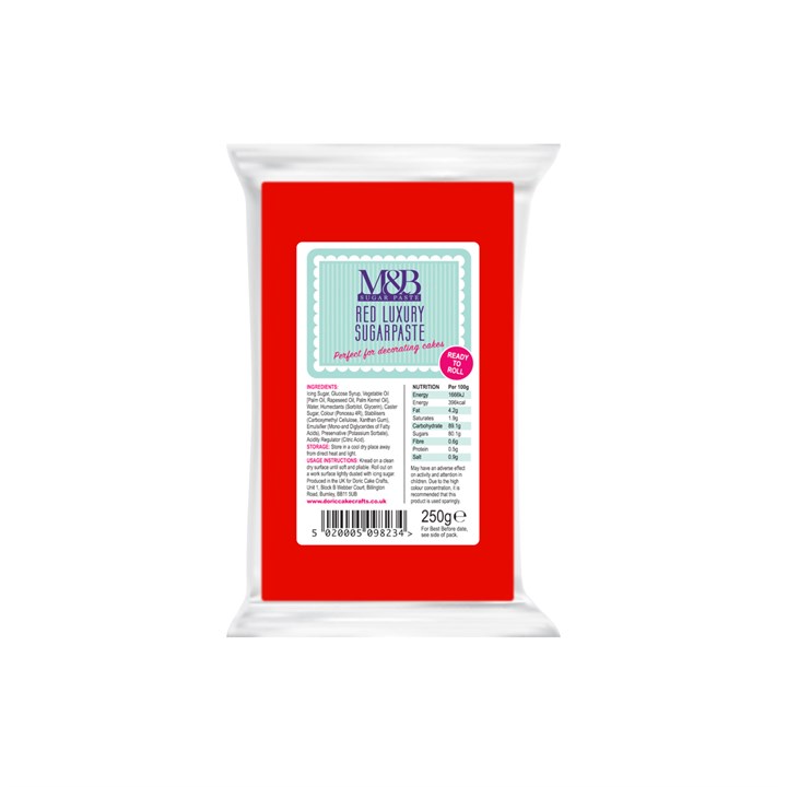 M&B Sugarpaste Red 250g