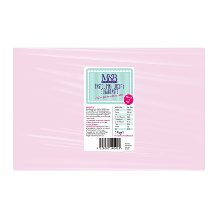 M&B Sugarpaste Pink 4 x 2.5kg