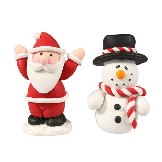 Culpitt - Cake Star Christmas Topper - Santa and Snowman 