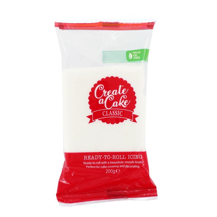 Create A Cake Palm Free Sugar Paste  200g - White