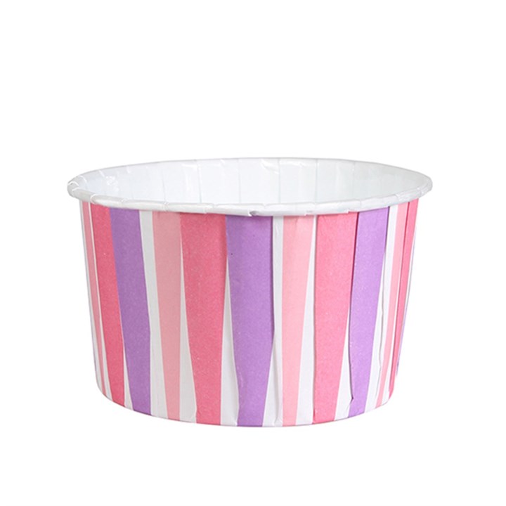 Pink Stripe Baking Cups