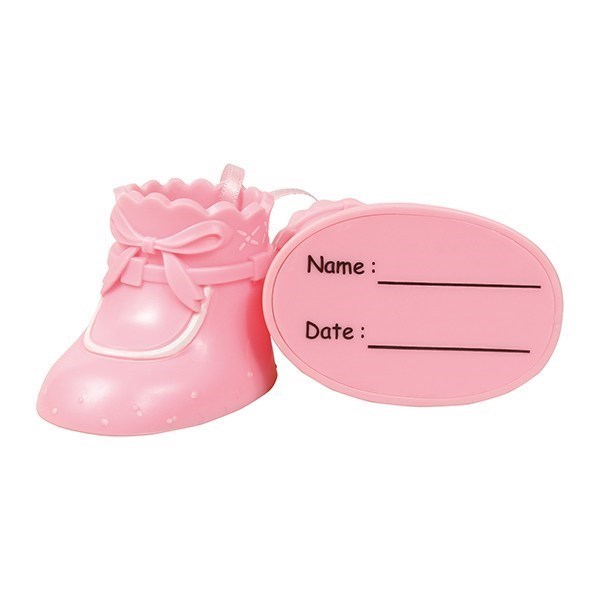 Cake Star Plastic Topper - Booties Pink - Boxed 12