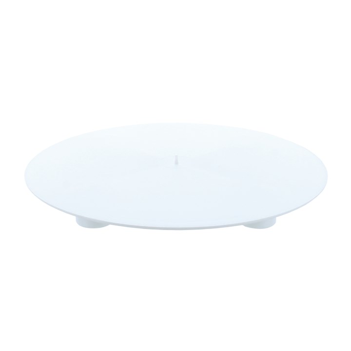 12" Round White Separator Plate