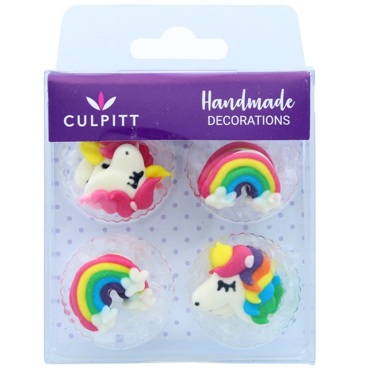 Rainbows & Unicorns Sugar Pipings - Pack of 12 RP - single