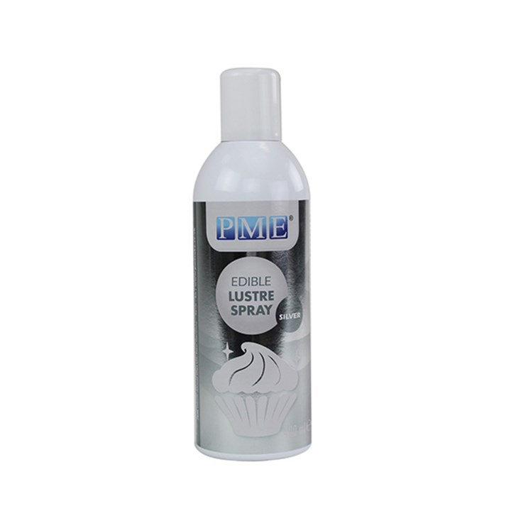 PME Edible Lustre Spray - Silver 400ml - SALE