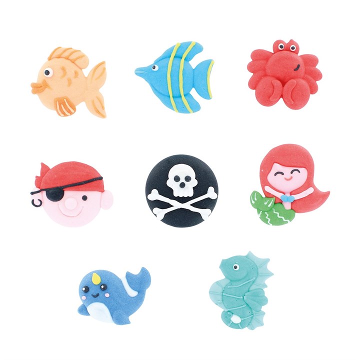 Under the Sea Collection - Handmade Royal Icing Decorations - 35mm - Bulk packed