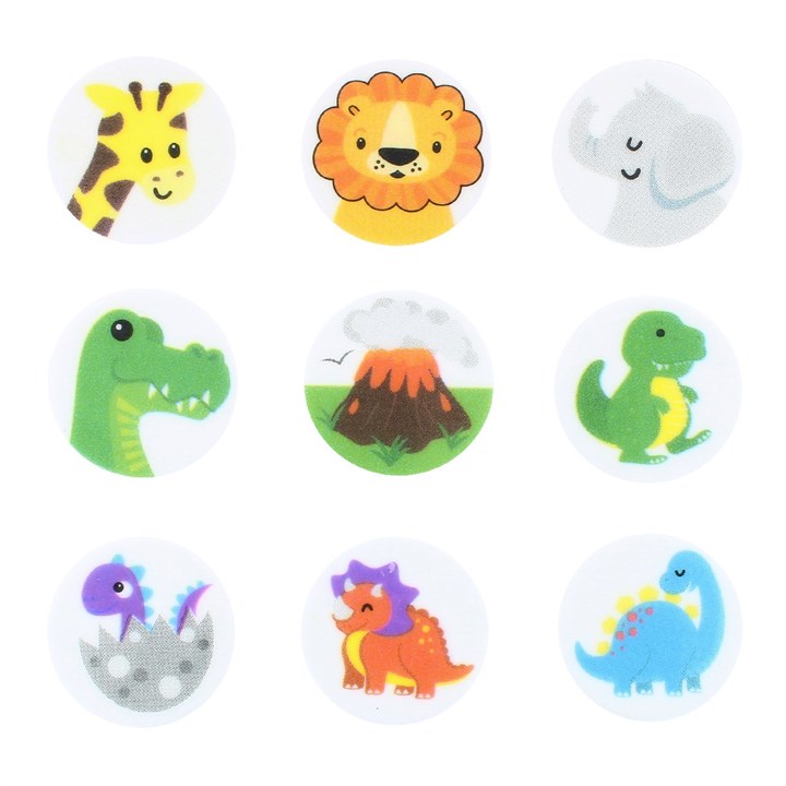 Printed Sugar Edible Toppers - Animal Friends Collection - Bulk Packed