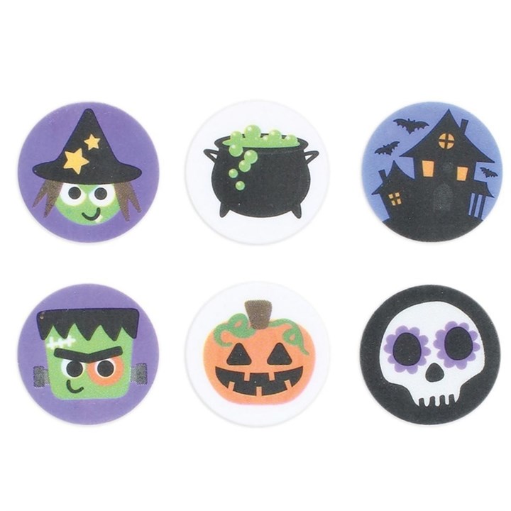 Printed Sugar Edible Toppers - Halloween Collection - 38mm - Bulk Packed