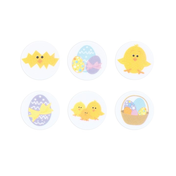 Printed Sugar Edible Toppers - Easter Collection - 38mm - Bulk Packed