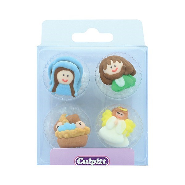 Culpitt - 12 Mary, Joseph and Jesus Sugar Decorations
