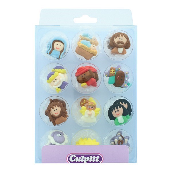 Culpitt - 36 Nativity Sugar Decorations (12 designs) - single