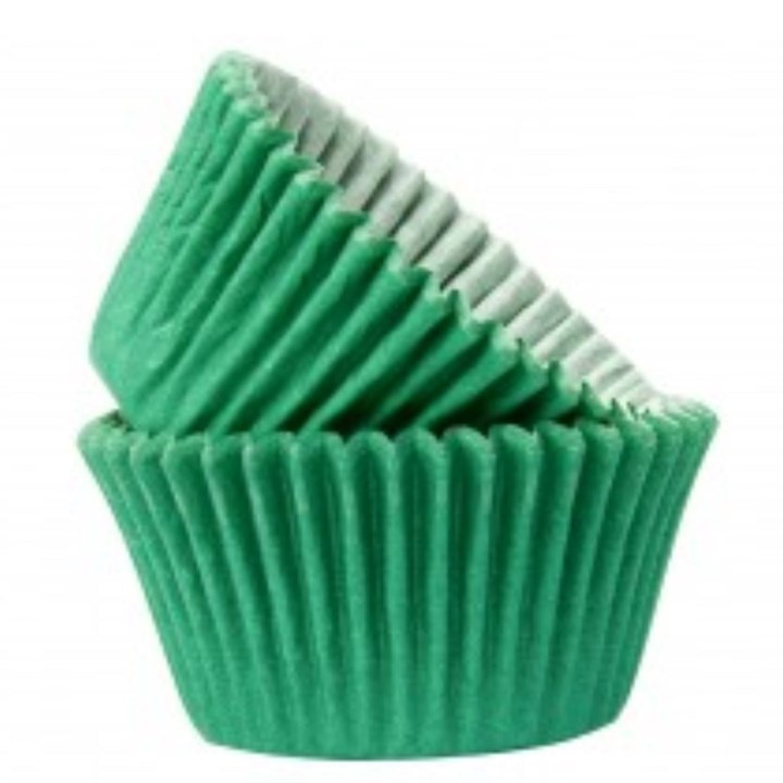 Dark Green Muffin Cases - 50 pack