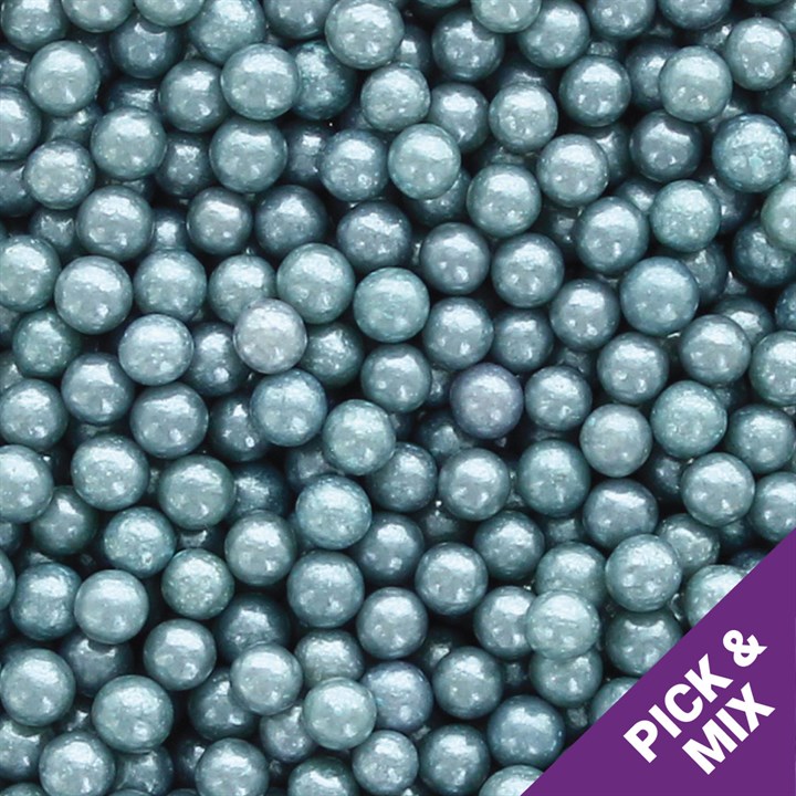 500g Culpitt Select Edible Pearls 4mm - Silver Grey