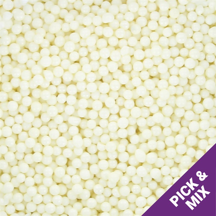 500g Culpitt Select Edible Pearls 2mm - White