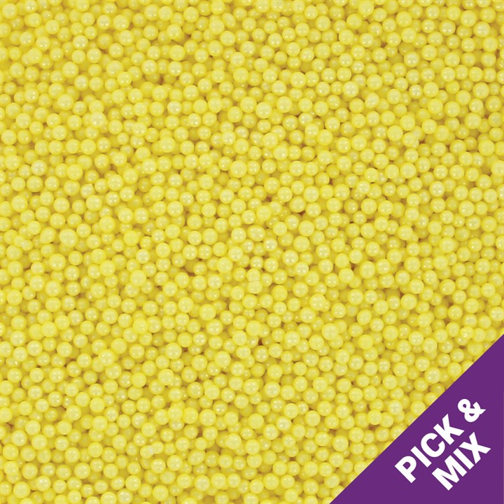 500g Culpitt Select Edible Pearls 2mm - Yellow