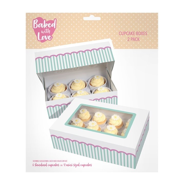 Baked with Love 6 Cupcake Box - 2 pack