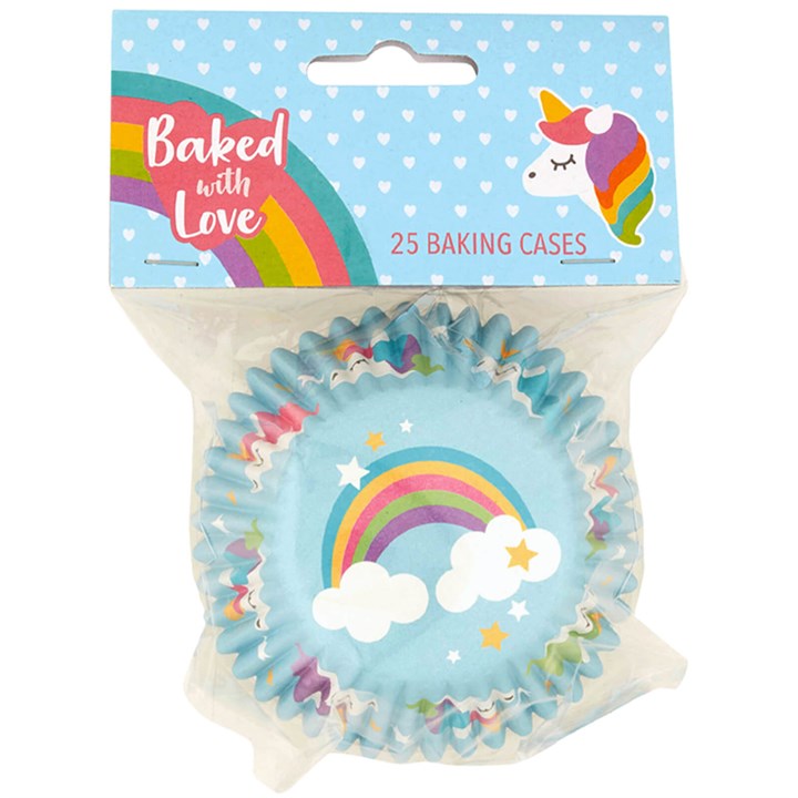 25 Baked with Love Unicorn Foil Baking Cases - single