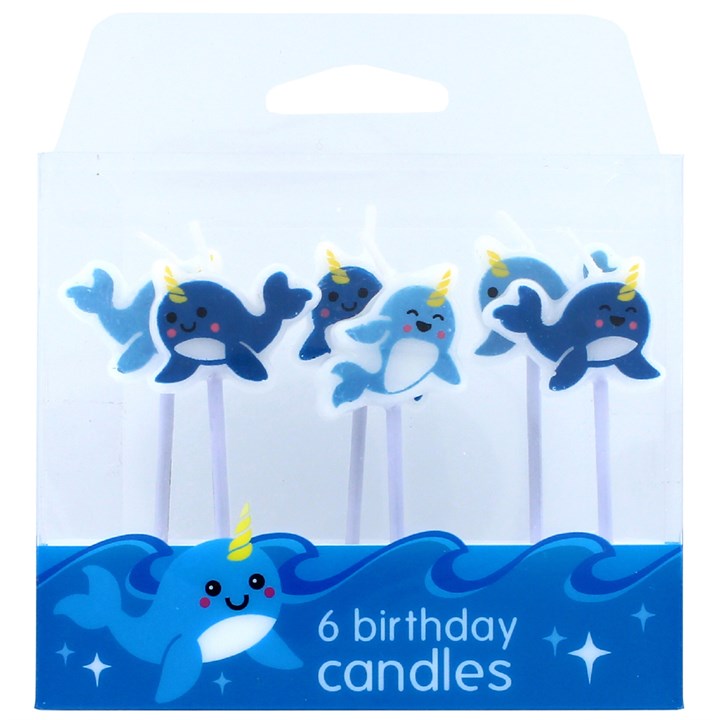 6 Narwhal Candles - single