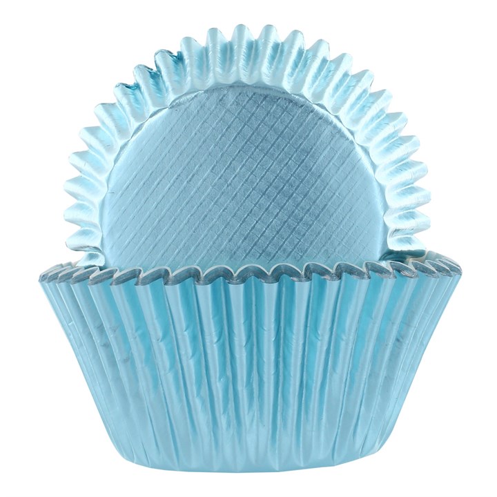 BWL - Ice Blue Foil Baking Cases - 50 pack - single