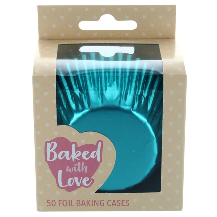 Aqua Foil Baking Cases - 50 pack