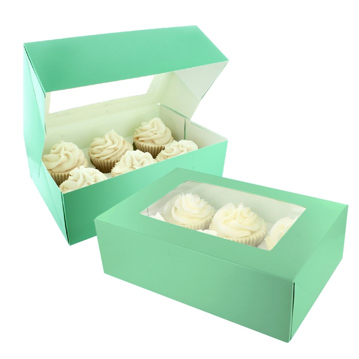 Baked With Love 6/12 Cupcake Box - Jade Twin Pack (2's)-Single