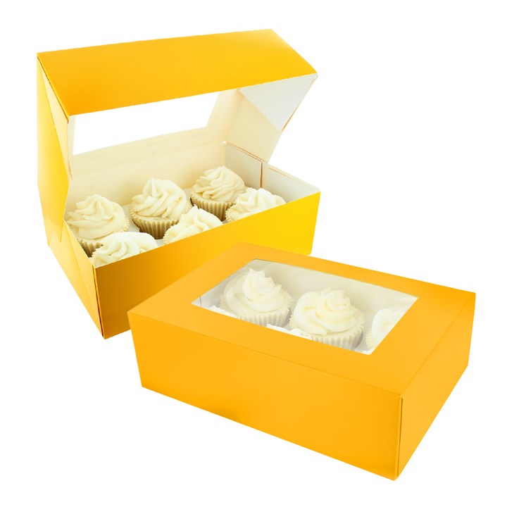 Baked With Love 6/12 Cupcake Box - Sunflower Twin Pack (2's)-Single