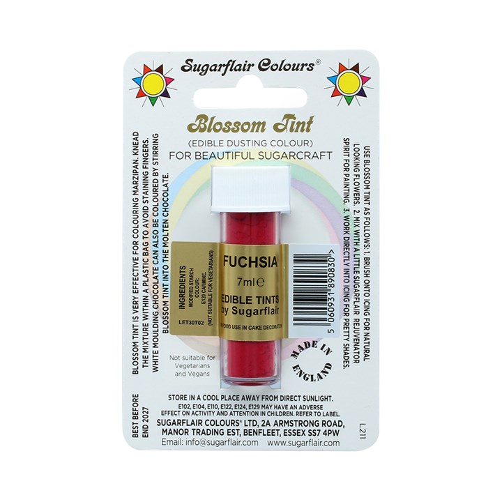 Sugarflair Blossom Tint Dusting Colours Fuchsia 7ml