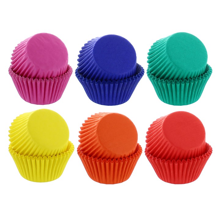 Baked with Love Bright Rainbow Baking Cases - 300 Pack