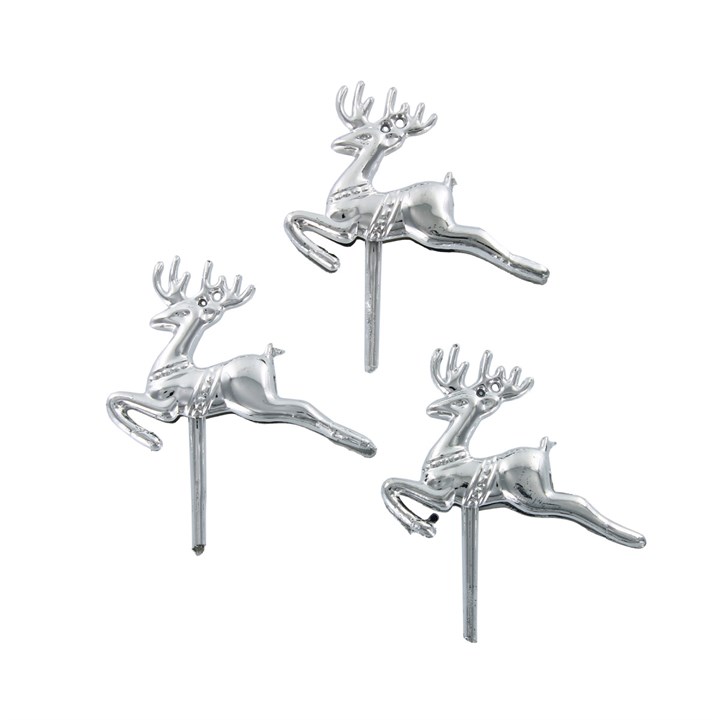 Elegant Silver Colour Leaping Deer