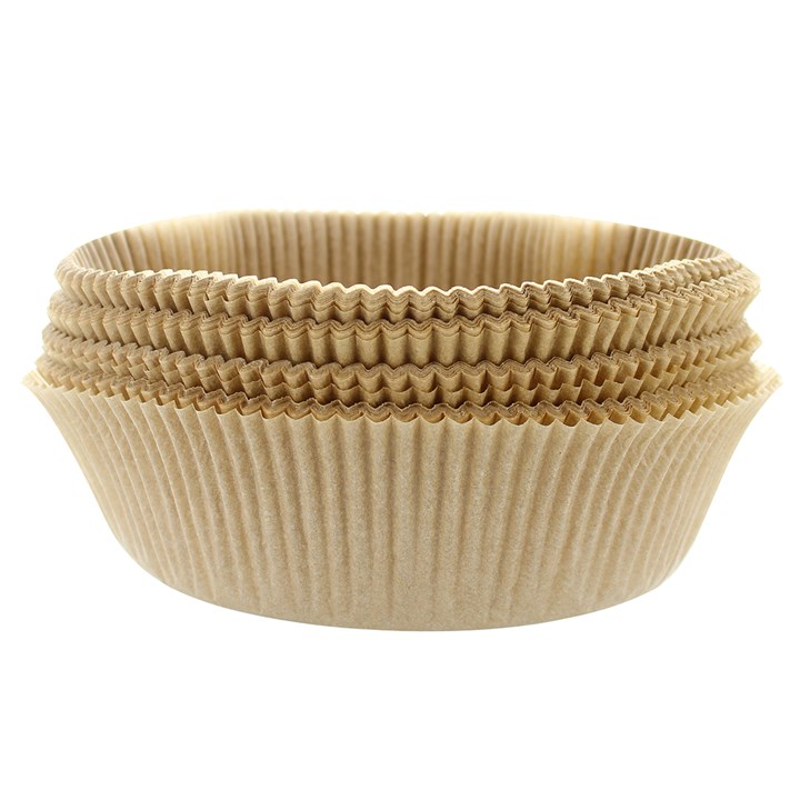 100 8" Parchment Round Cake Tin Liners - Brown