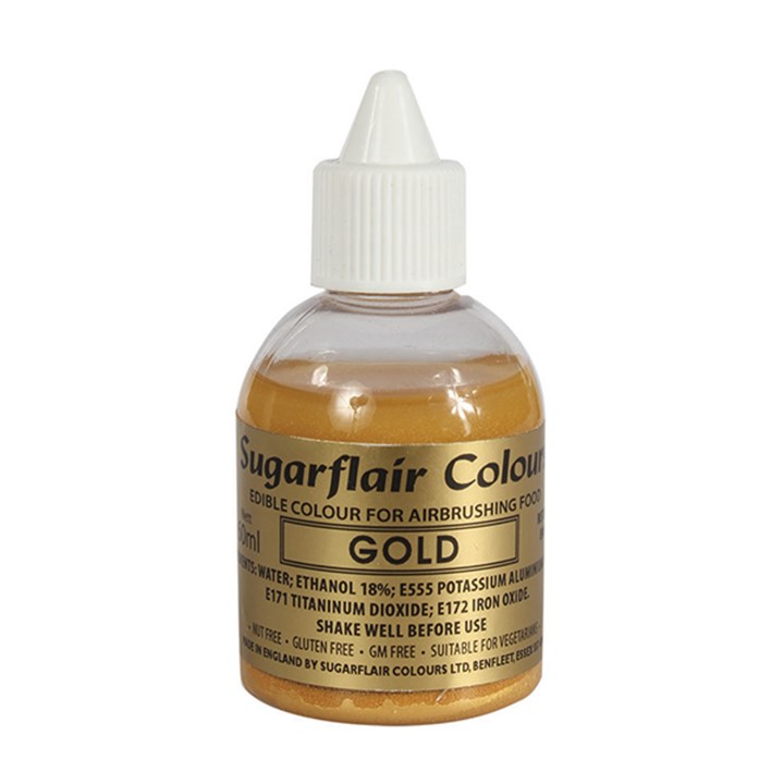 Sugarflair Airbrush Colour Gold