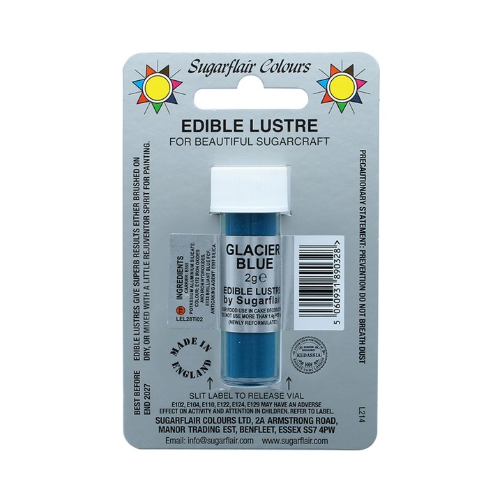 Sugarflair Titanium Free Glacier Blue Lustre 2g