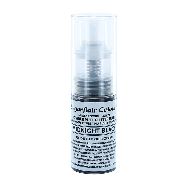 Sugarflair Non-Aerosol Titanium Free Black Pump Spray 10g