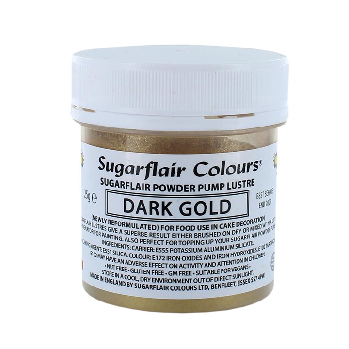 Sugarflair Titanium Free Pump Refill Dark Gold 25g