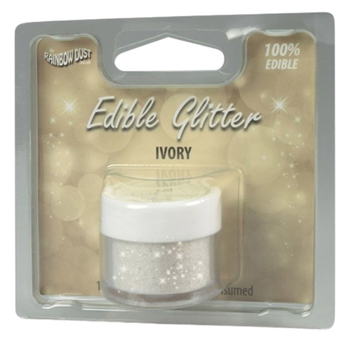 Rainbow Dust Edible Glitter - Ivory - 5g - Retail Packed - SALE